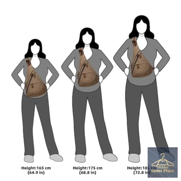 Large Canvas Sling Backpack Crossbody Daypack Water Resistant Adjustable Straps main image 5